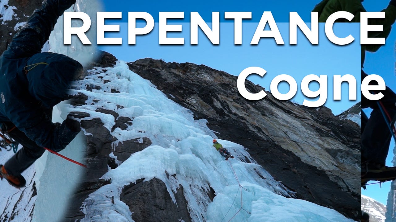 Repentance Super Cogne Valnontey Grand Paradis cascade de glace alpinisme