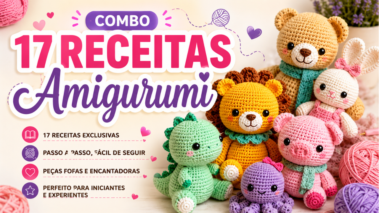 Cada amigurumi começa com um simples novelo de linha e muita criatividade.