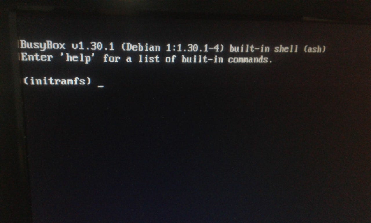Ubuntu Initramfs Problemi(sdb disk)