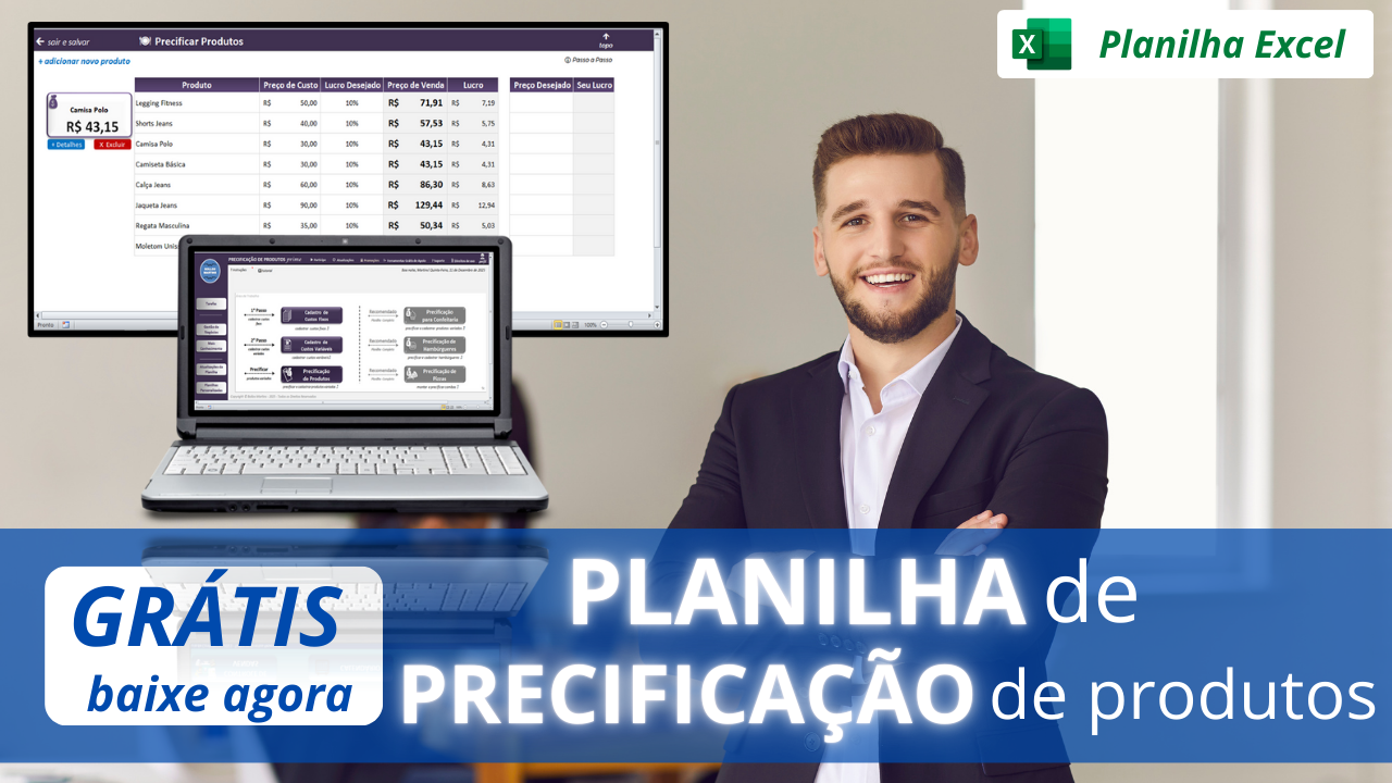 [Grátis] Planilha de Precificação de Produtos Excel — Como Precificar Produto e Calcular Markup