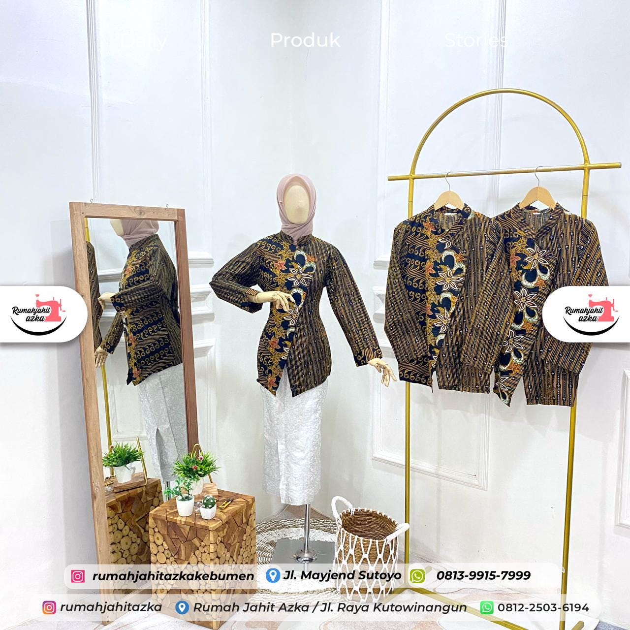 Baju Atasan Seragam Kerja Batik by Rumah Jahit Azka