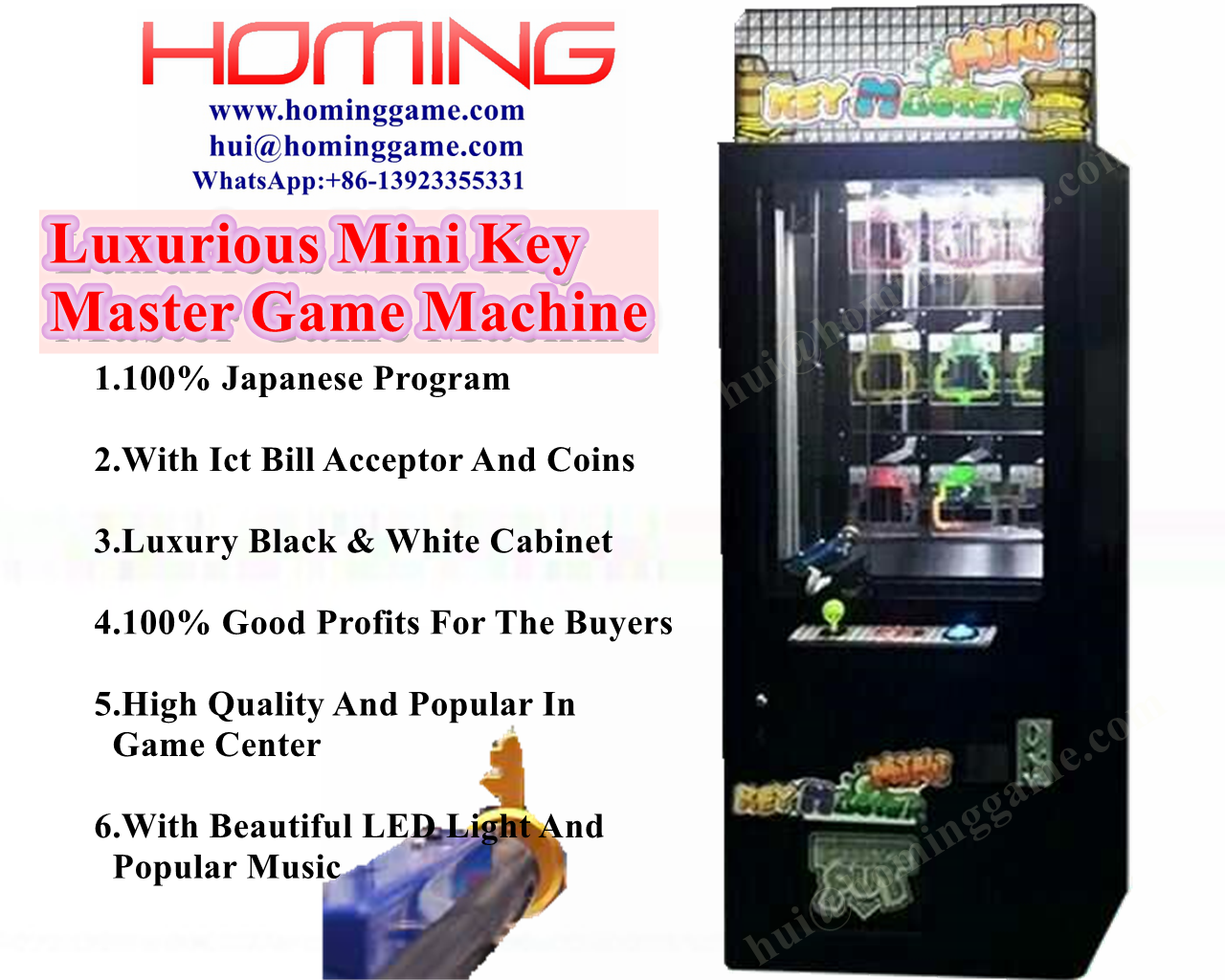 Luxurious Arcade Black Mini Key Master Prize Redemption Game Machine | Prize Vending Game Machine…