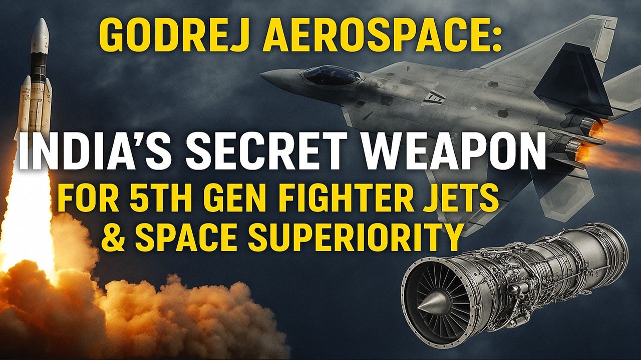 🇮🇳 Godrej Aerospace: India’s Secret Weapon for 5th Gen Fighter Jets & Space Superiority | AMCA |…