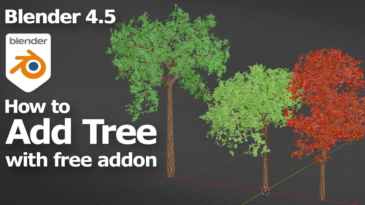 How to make a realistic tree in Blender with free addon