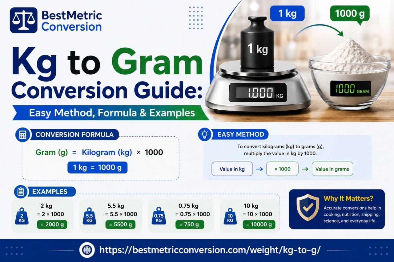 Kg to Gram Conversion Guide: Easy Method, Formula & Examples