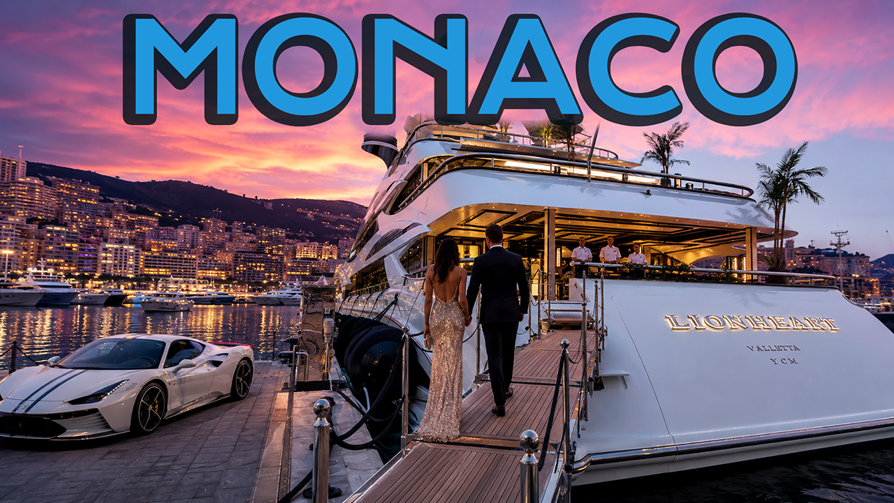 When Monaco Harbor Lights Up After Sunset