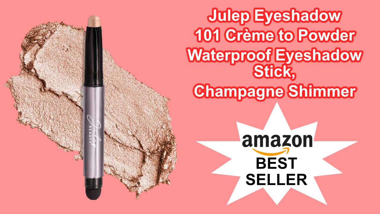 Julep Eyeshadow 101 Crème to Powder Waterproof Eyeshadow Stick, Champagne Shimmer…