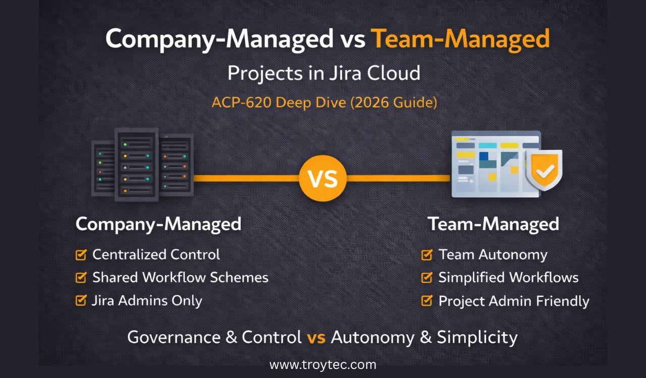 Company-Managed vs Team-Managed Projects in Jira Cloud: ACP-620 Deep Dive (2026 Guide)