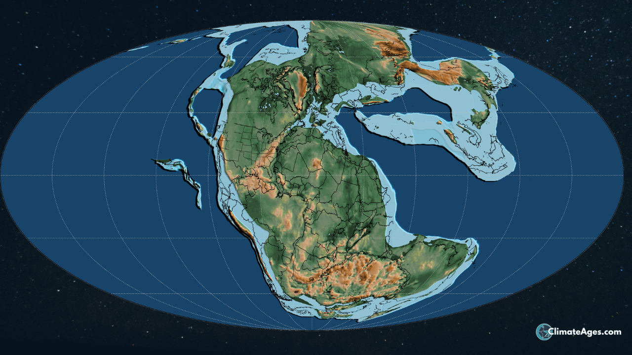 Imaged based on: By Scotese, Christopher R.; Vérard, Christian; Burgener, Landon; Elling, Reece P.; Kocsis, Ádám T. — “Phanerozoic-scope supplementary material to “The Cretaceous World: Plate Tectonics, Paleogeography, and Paleoclimate (doi:10.1144/sp544–2024–28)” from the PALEOMAP project”. doi:10.5281/zenodo.10659112 https://zenodo.org/records/10659112, CC BY 4.0, https://commons.wikimedia.org/w/index.php?curid=155112434
