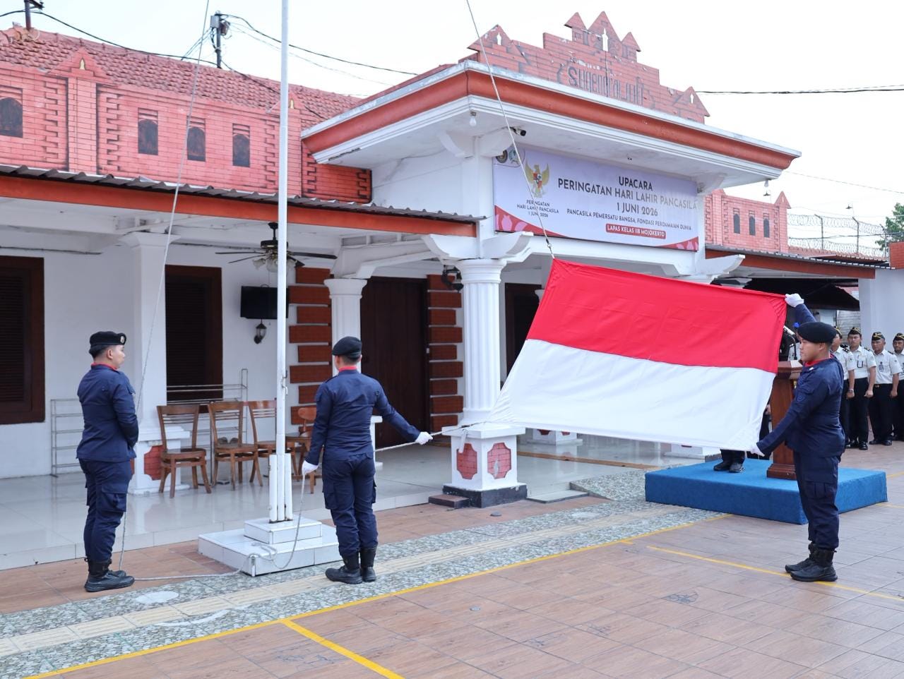 Semangat Kebhinekaan, Lapas Mojokerto Gelar Upacara Hari Lahir Pancasila