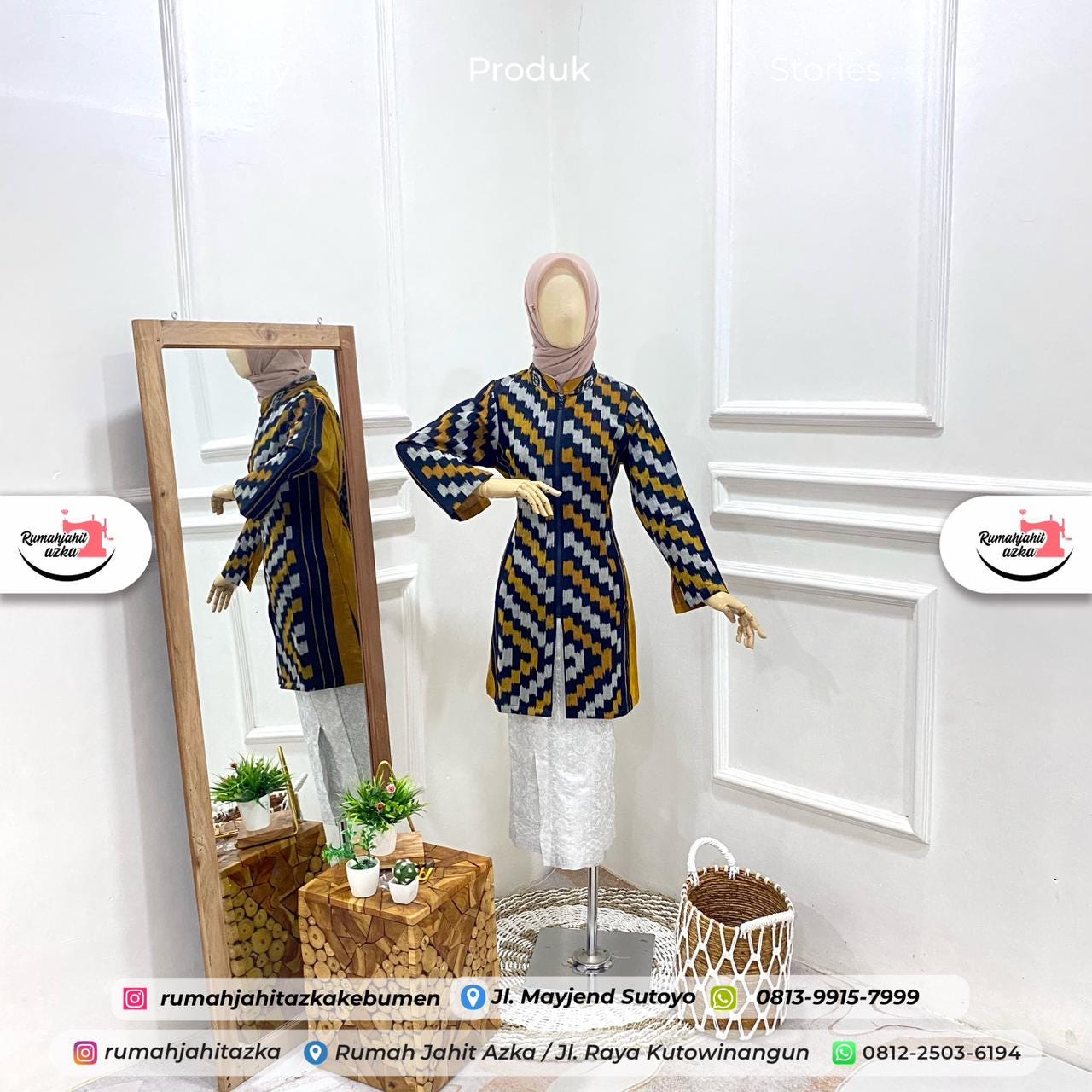 Jasket Batik Tunik Wanita Rumah Jahit Azka