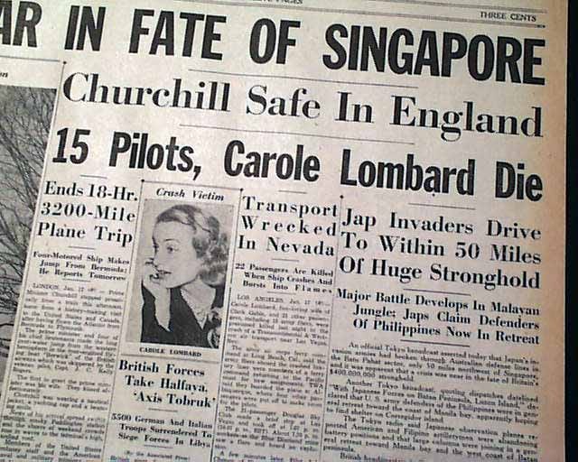 Carole Lombard and Flight 3—A Movie Star's Mysterious Death