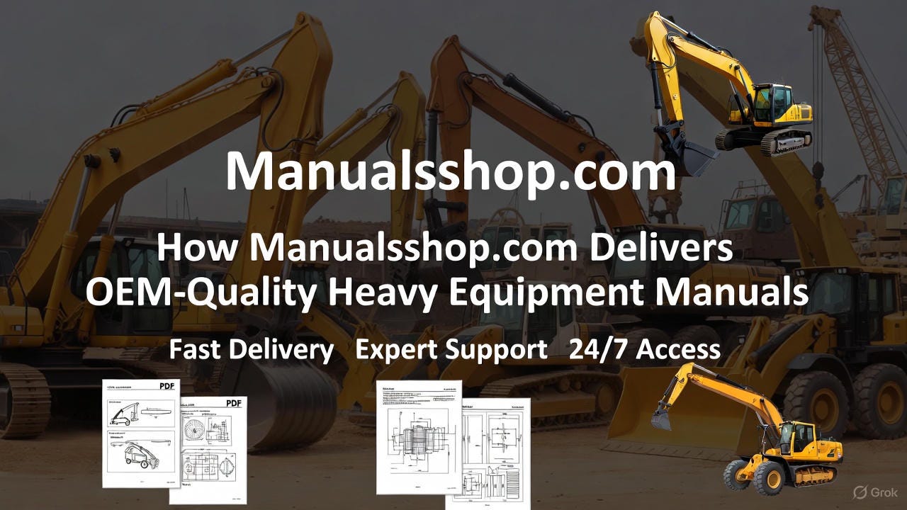 How Manualsshop.com Delivers OEM-Quality Heavy Equipment Manuals