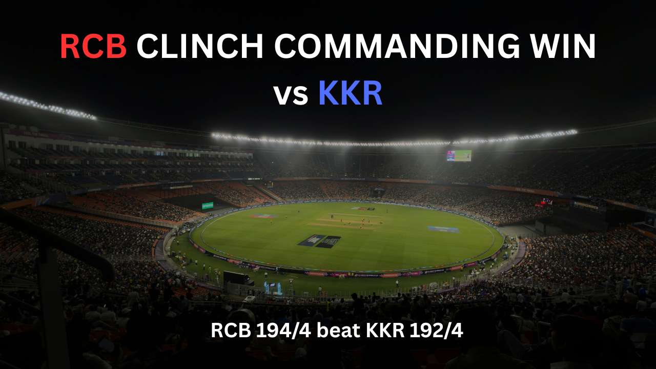 RCB Outclass KKR with Clinical Chase After Rain-Delayed Start