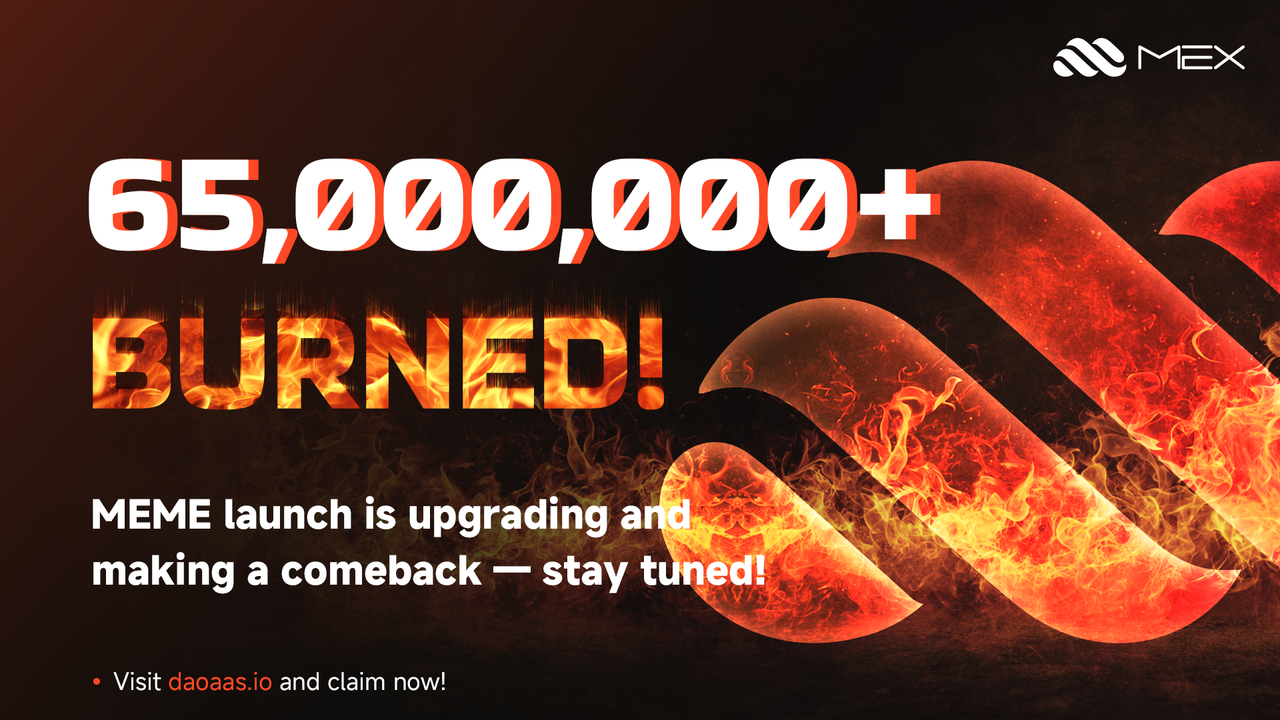 MEX Hits 65M Buyback & Burn — MEMEX Loop Fully Engaged
