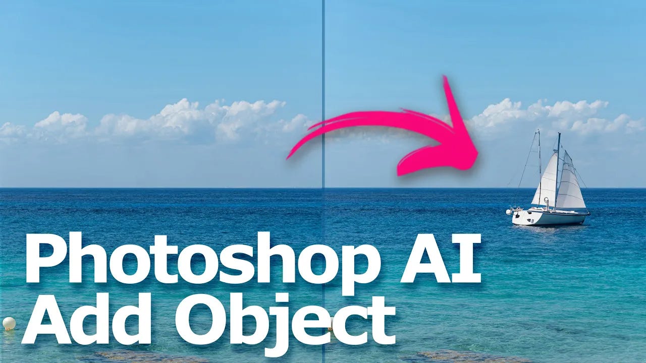 Photoshop AI Generative fill to add object