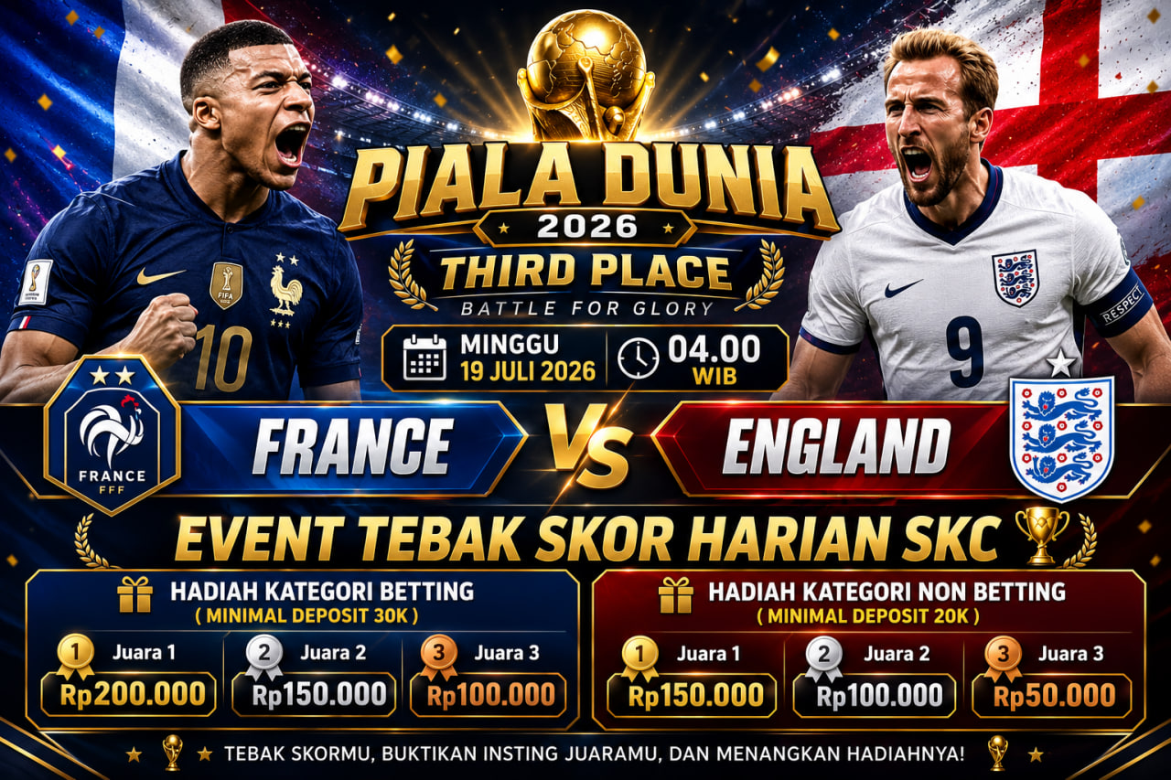Prancis vs Inggris Perebutkan Posisi Ketiga Piala Dunia 2026, KEBAYA4D Hadirkan Event Tebak Skor…
