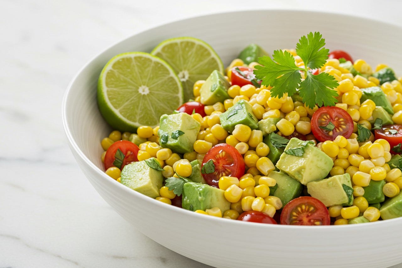 Summer Corn Salad with Avocado That Shines Bright