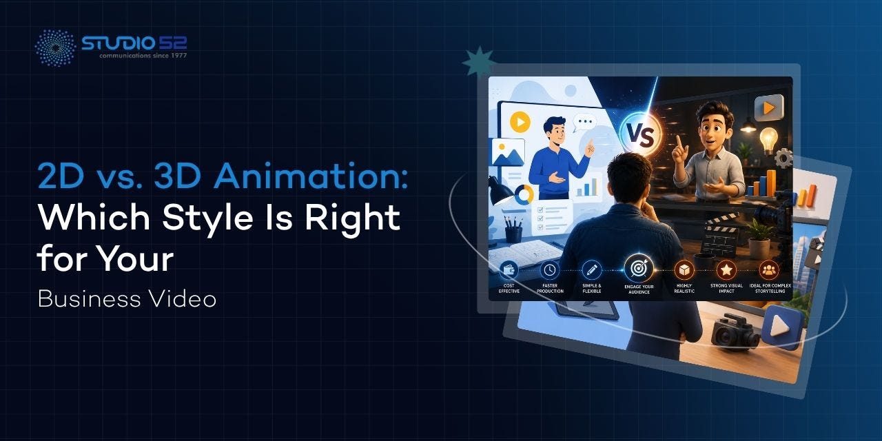 2D vs. 3D Animation: Choosing the Best Style for Your Business Video