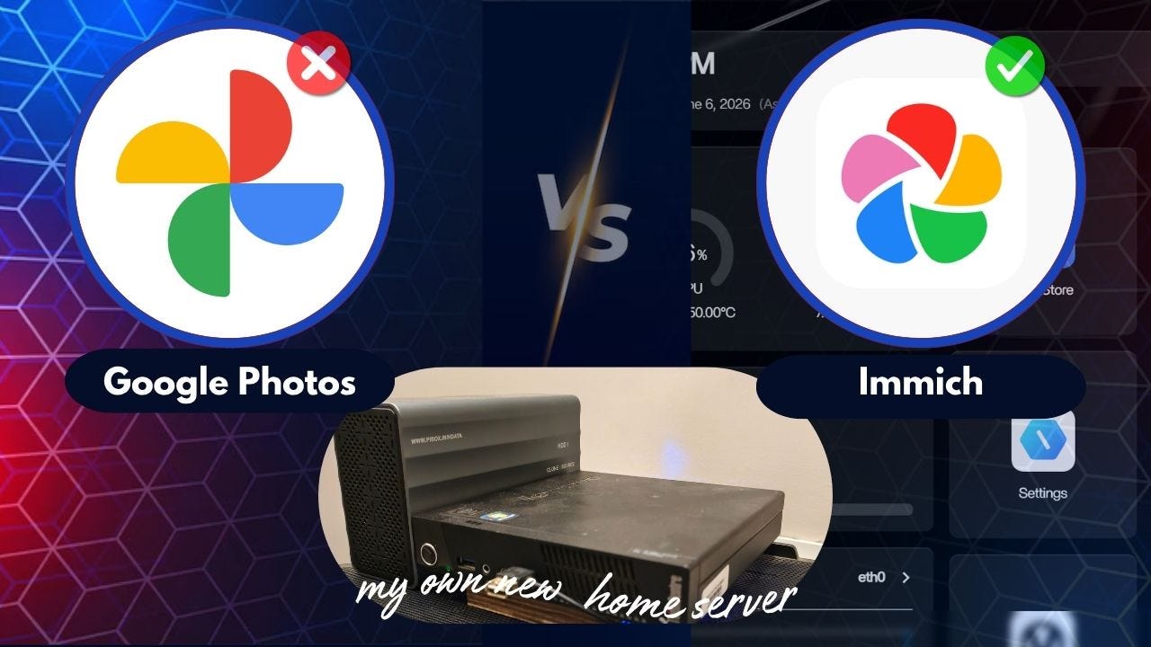 Why & how I build my own home server to ditch google photos (Immich setup)