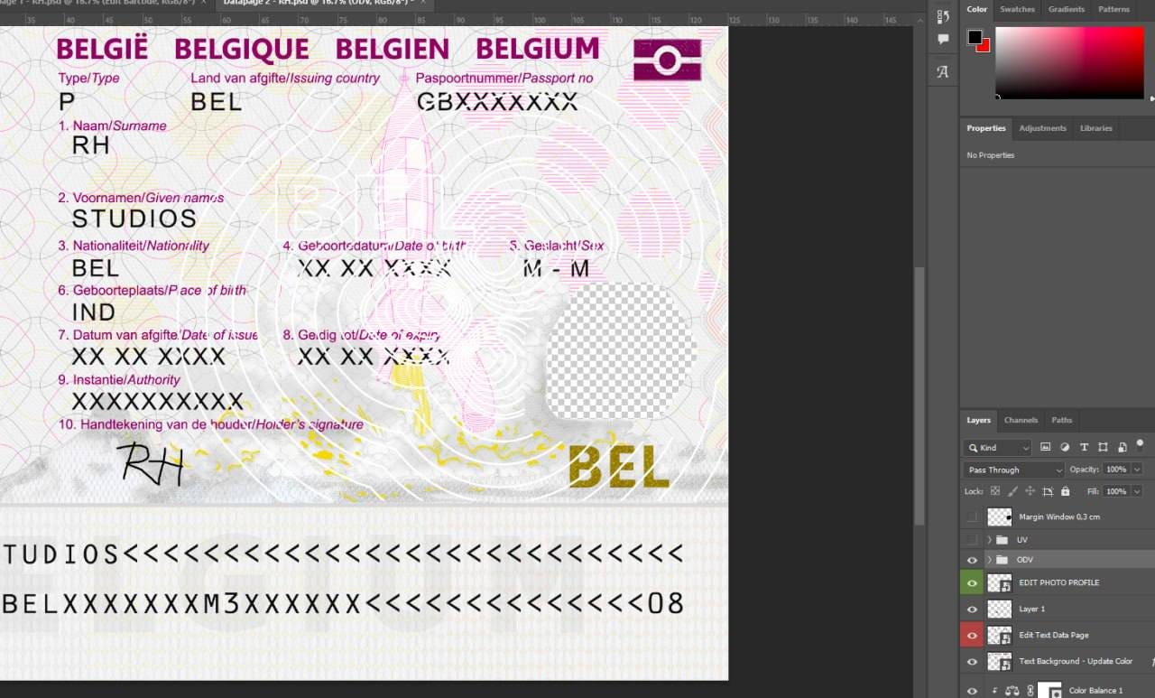 Belgium Passport — Victor PSD
