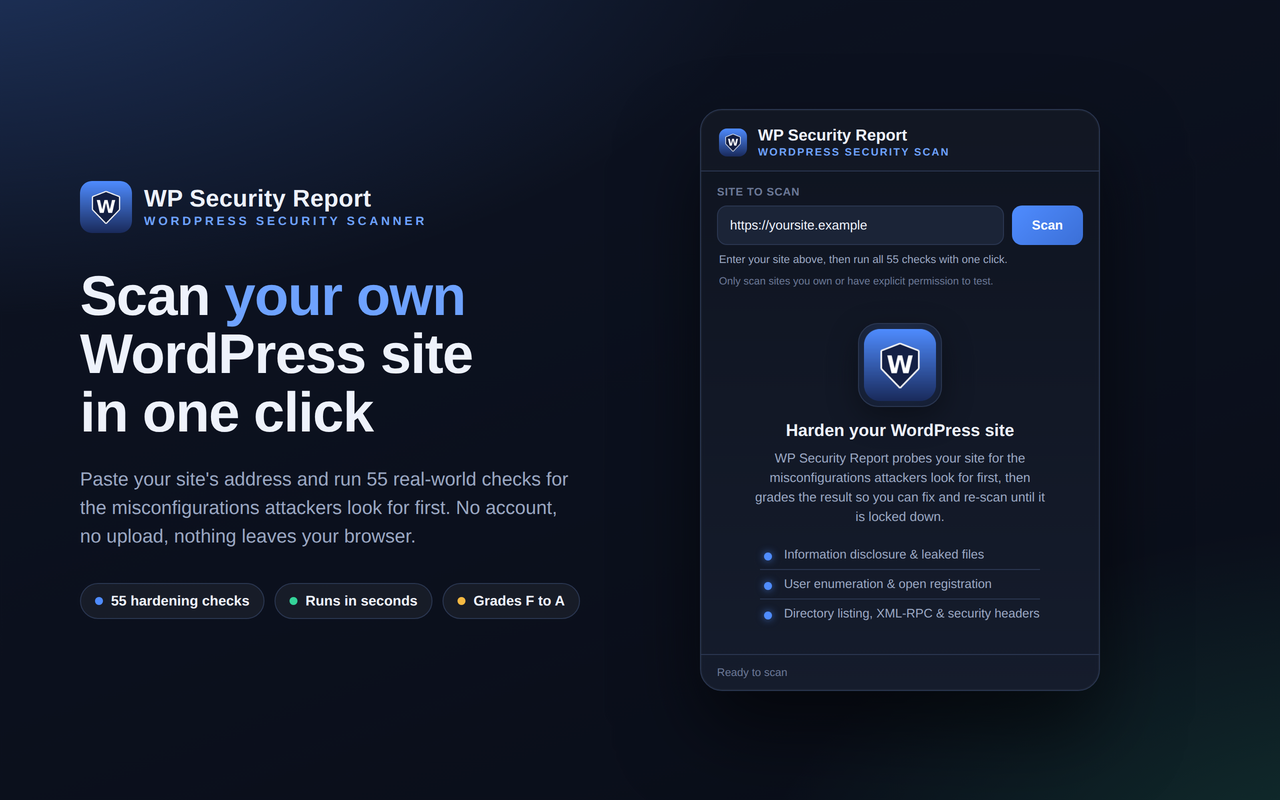 WP Security Report Chrome Extension (Free on Chrome Store)