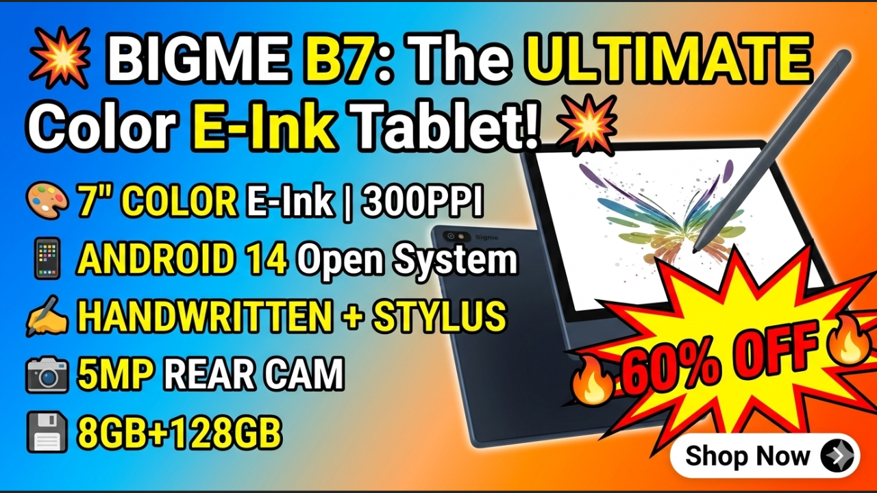 Bigme B7 eBook Reader Review: A Powerful 7-Inch E-Ink Tablet for Reading, Note-Taking, and…