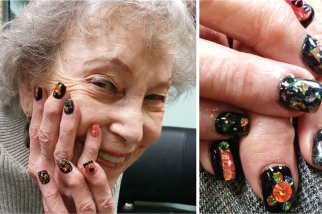 Hitting the Nail on the Head. Nail Art Is For The Elderly Too | by Margit  Novack | Margit Novack | Medium