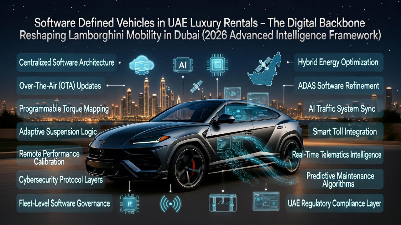 Software Defined Vehicles in UAE Luxury Rentals — The Digital Backbone Reshaping Lamborghini…