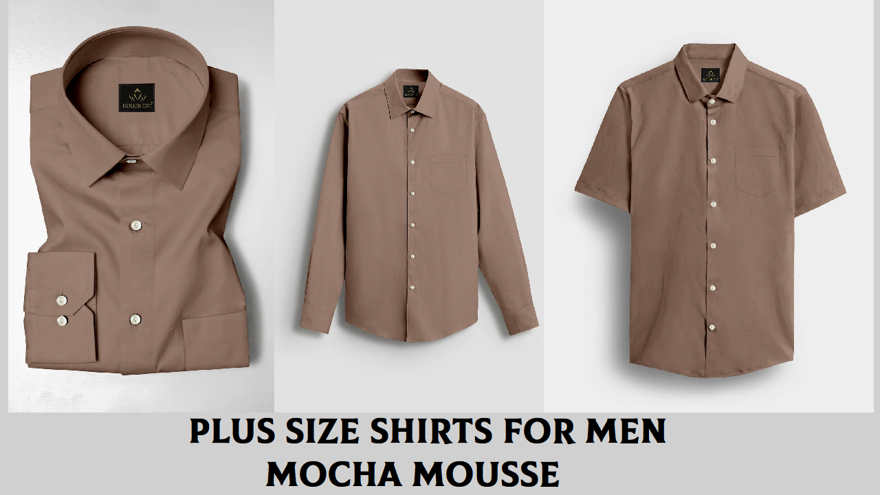 Plus Size Shirts for Men — Mocha Mousse