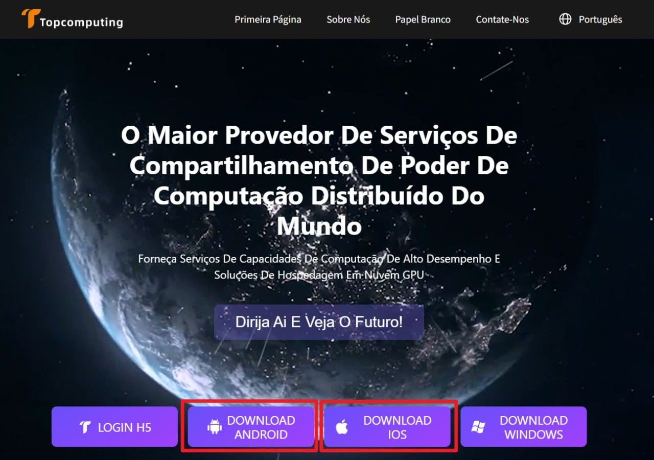 😠 Atenção é BURLA!!! 😠 Topcomputing: Ganhe Rendimento Passivo com Computação Distribuída em IA