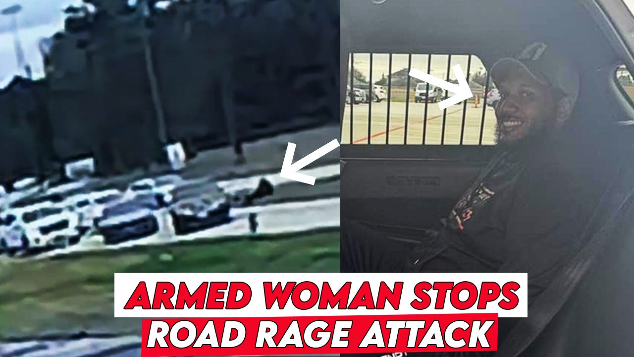 Armed Woman Stops Road Rage Attacker in Houston | Caught on Camera