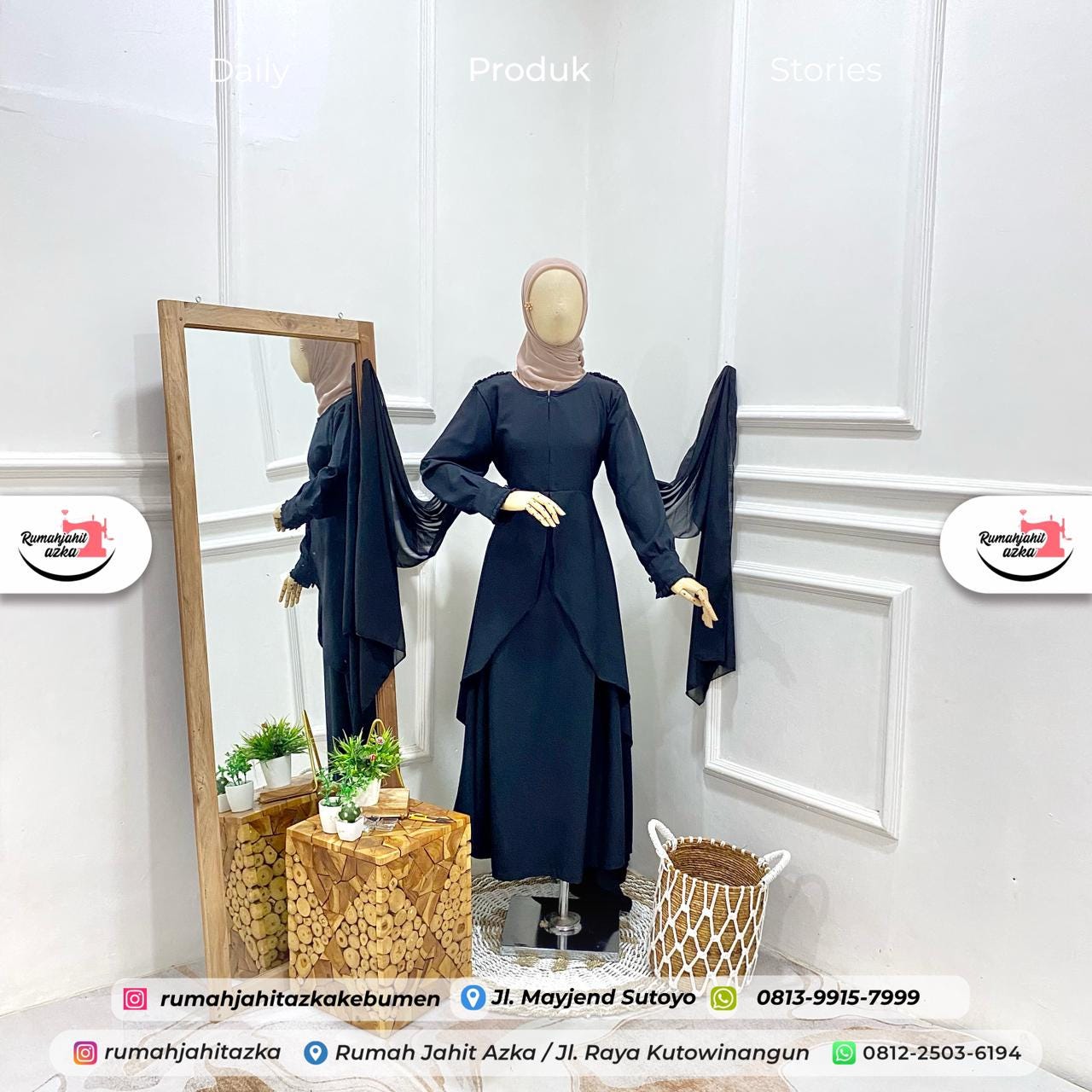 Dress Prewedding Hitam Custom by Rumah Jahit Azka