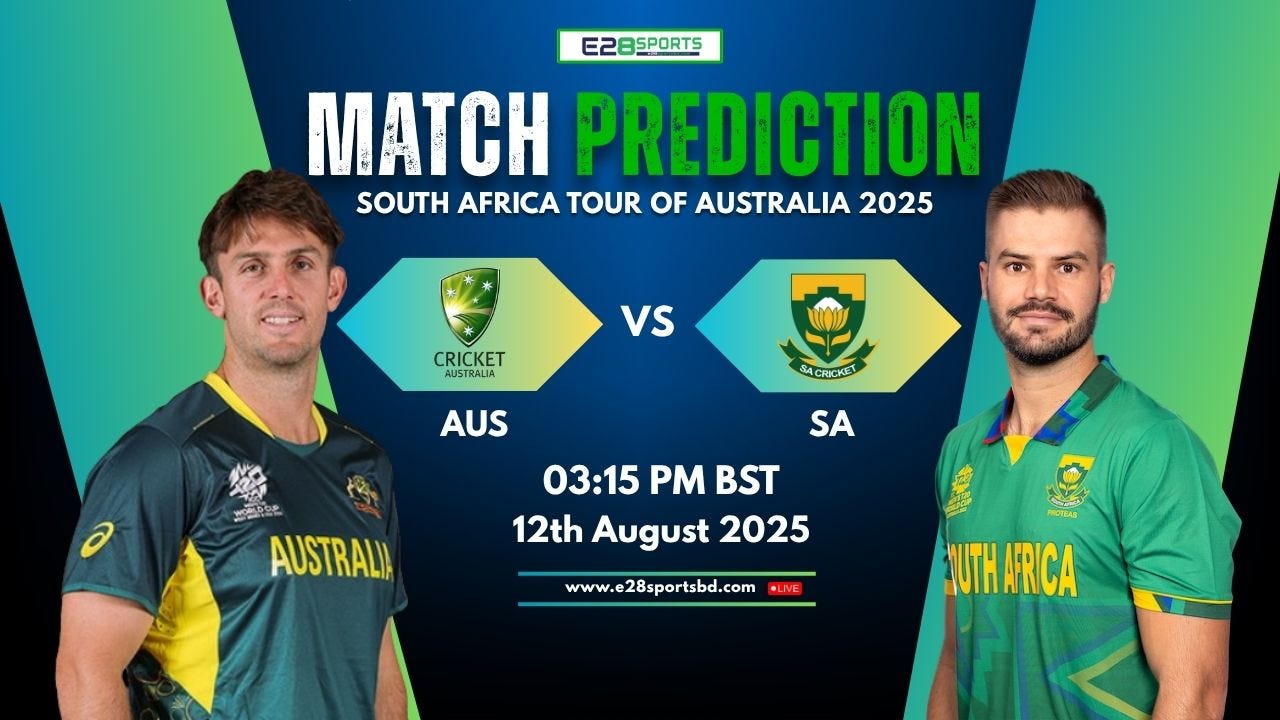 AUS vs SA Match Prediction by E2bet, 2nd T20I Match Details — Who will win the match today?