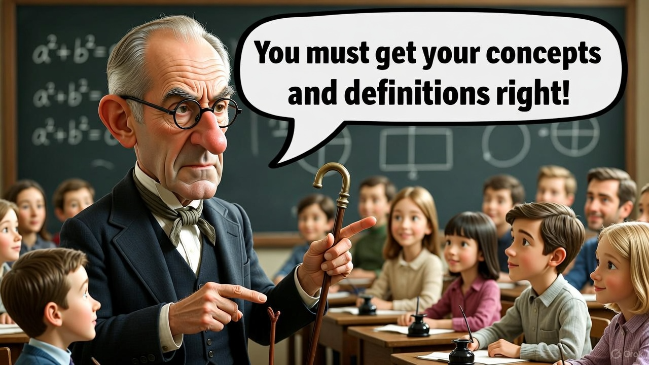 Get Your Concepts and Definitions Right!