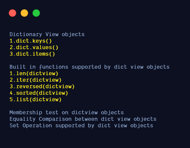 Dictionary View Objects 101. Learning about dynamic view objects in… | by  Indhumathy Chelliah | codeburst