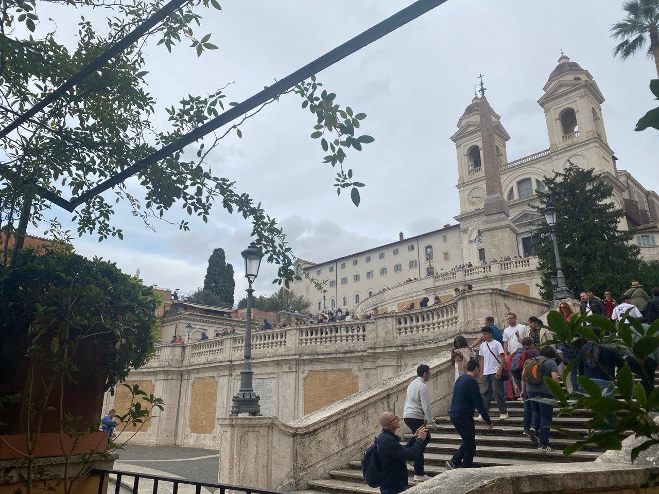 View of the Spanish Steps from the Keats-Shelley Home in Rome. Mary and Percy Shelley visited Keats many times here in 1821. Photo by Rebecca Ruth Gould (2025).