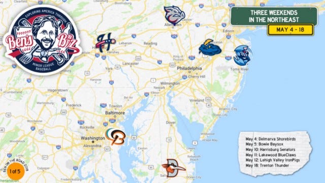 Planning the Ultimate Minor League Baseball Road Trip: An Exercise in  Patience, by Benjamin Hill