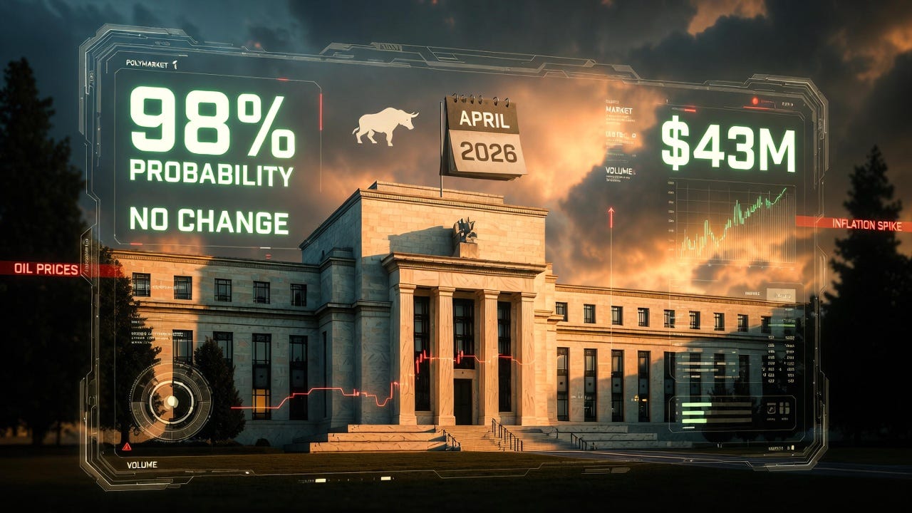 Fed Decision in April 2026–98% No Change or a Surprise Cut? $43M Volume Deep Dive