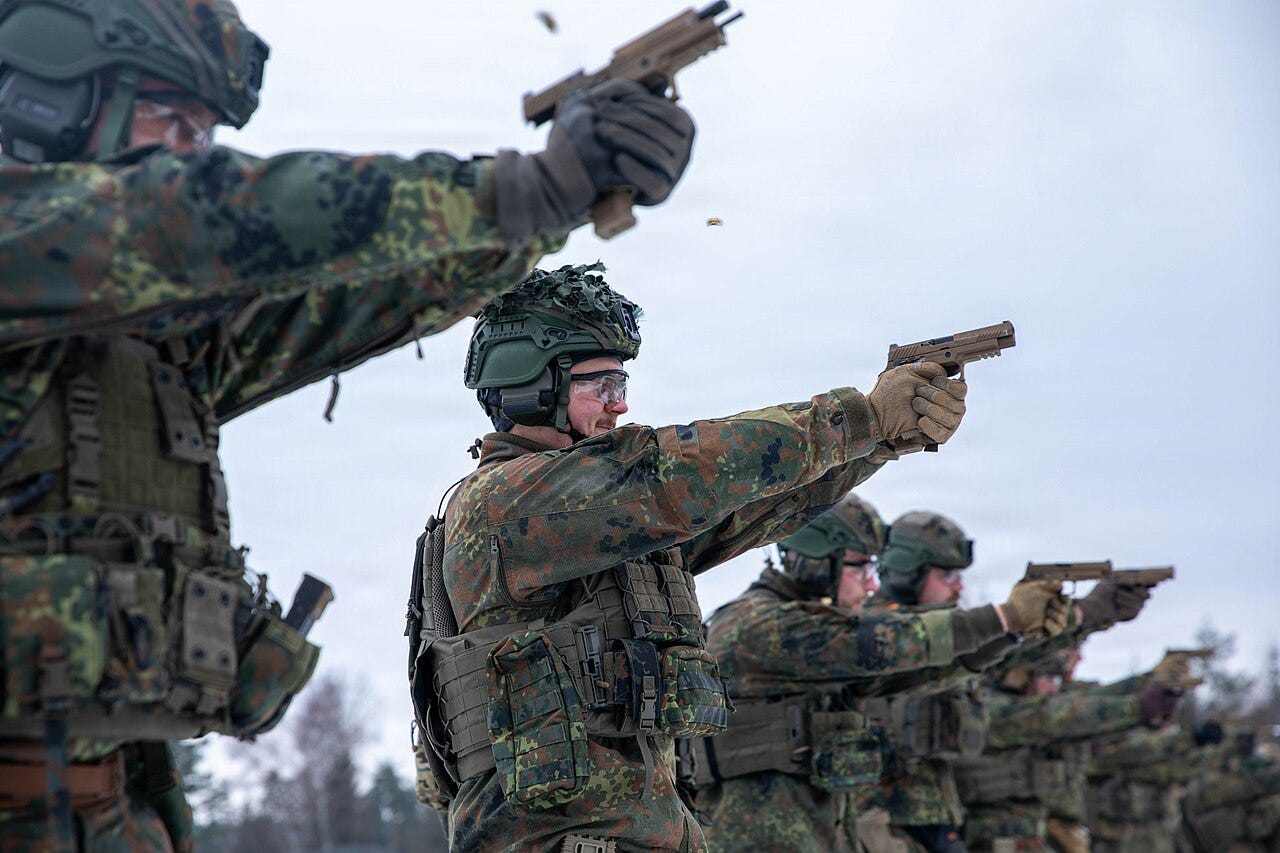 2nd Cavalry Regiment Snipers and Officer-candidates of the University of the Bundeswehr Munich conduct M17 Qualification, at Grafenwoehr Training Area, Feb 10, 2026.