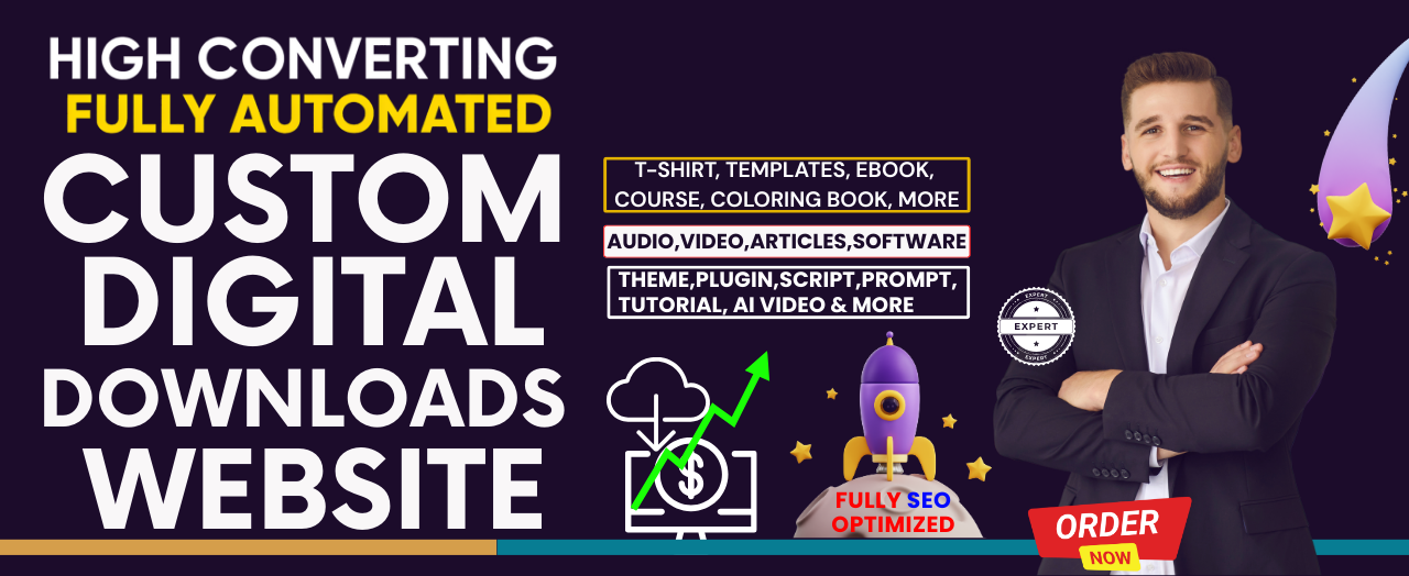 build your passive income digital product store or digital download website
