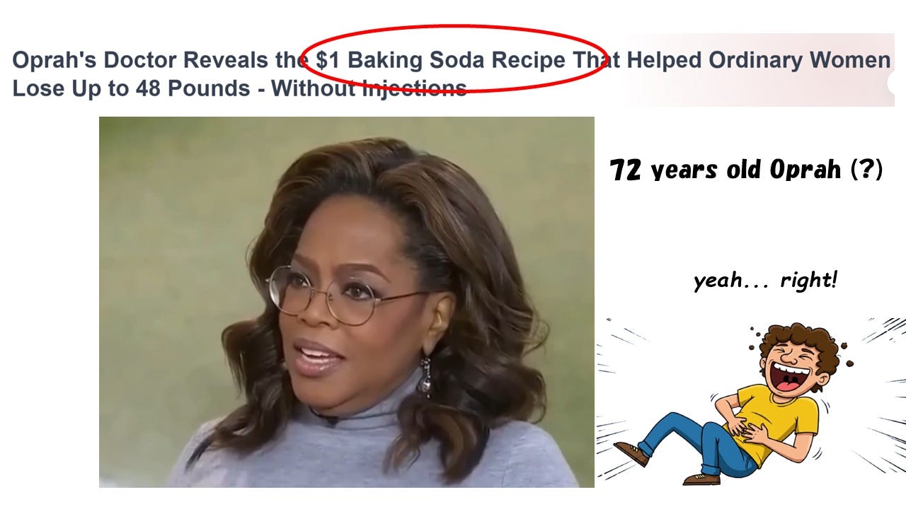 If anyone thinks this is Oprah Winfrey — they need an appointment at Specsavers…