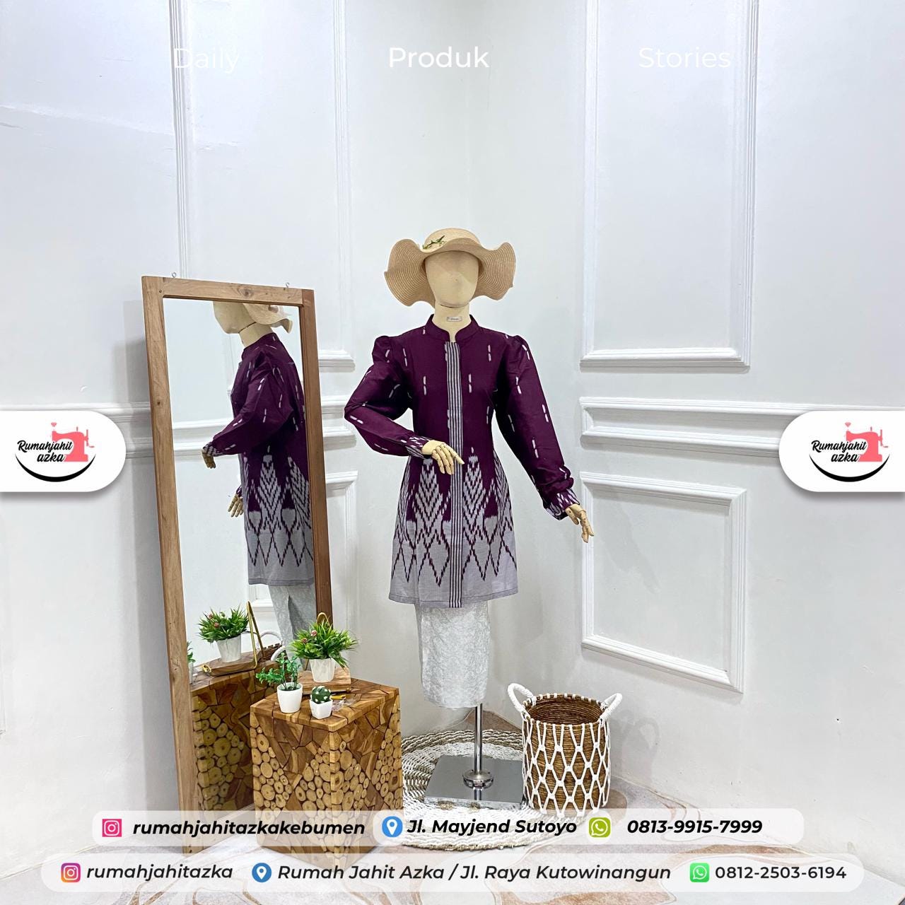 Baju Atasan Tunik Custom by Rumah Jahit Azka