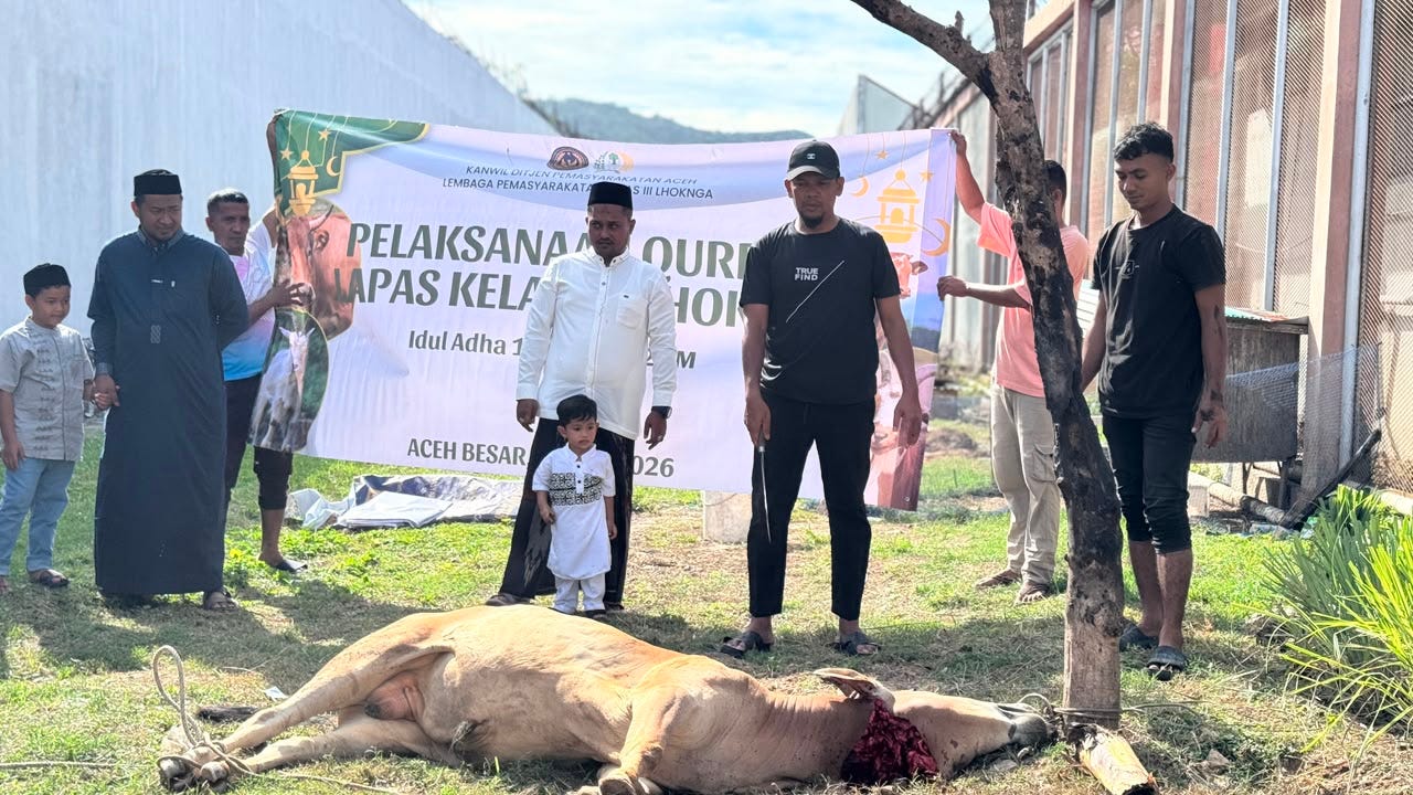 Lapas Lhoknga Laksanakan Penyembelihan Hewan Qurban Idul Adha 1447 H