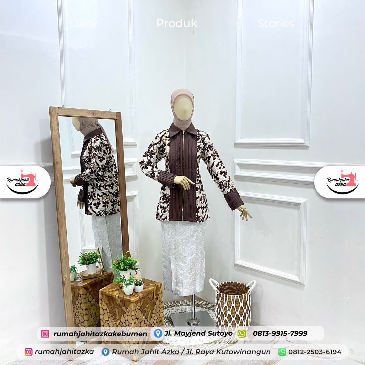 Blouse Batik Kombinasi by Rumah Jahit Azka