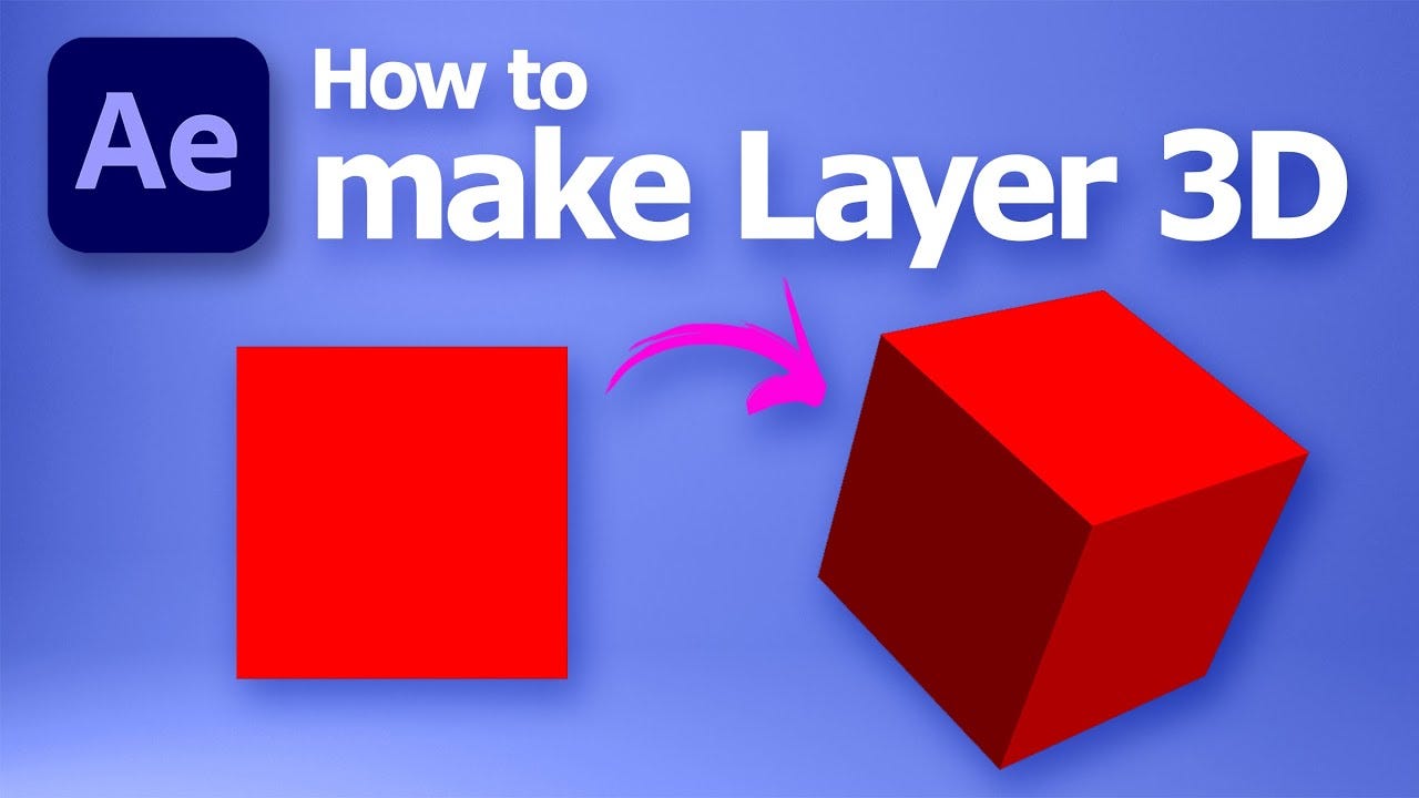 How to make a 2D layer 3D in After Effects