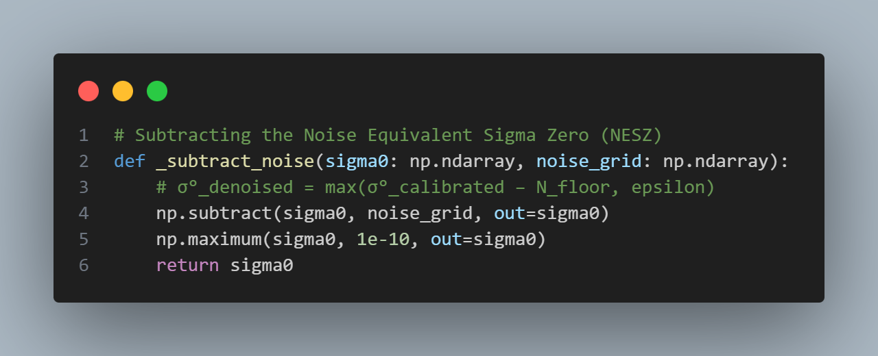 Code Snippet (Thermal Denoising)