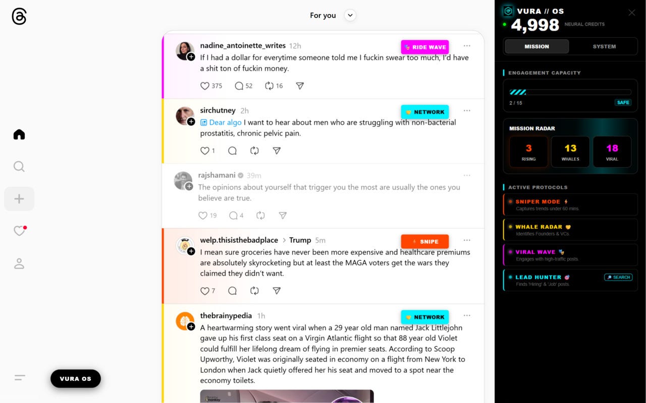 Bloomberg Terminal” for Threads: Why I Built Vura OS