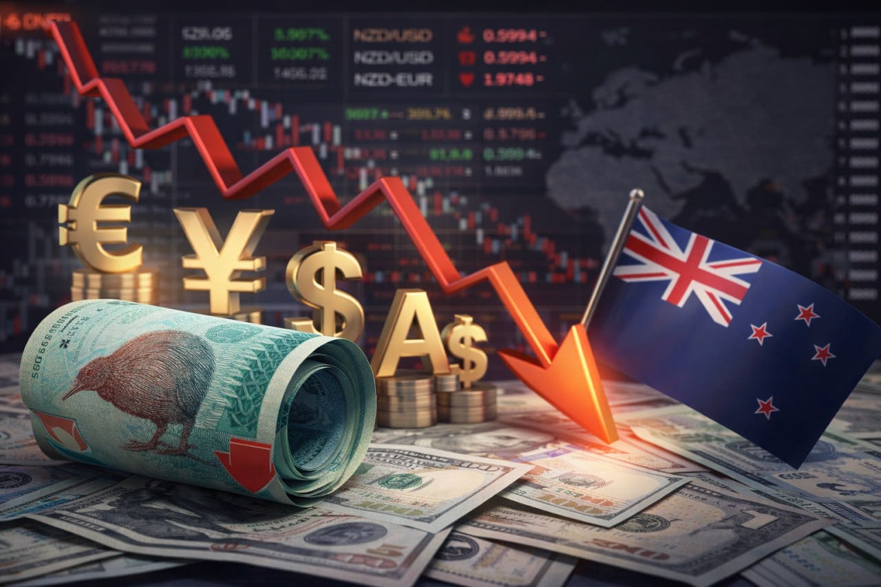 📉 New Zealand Dollar Weakens Significantly
