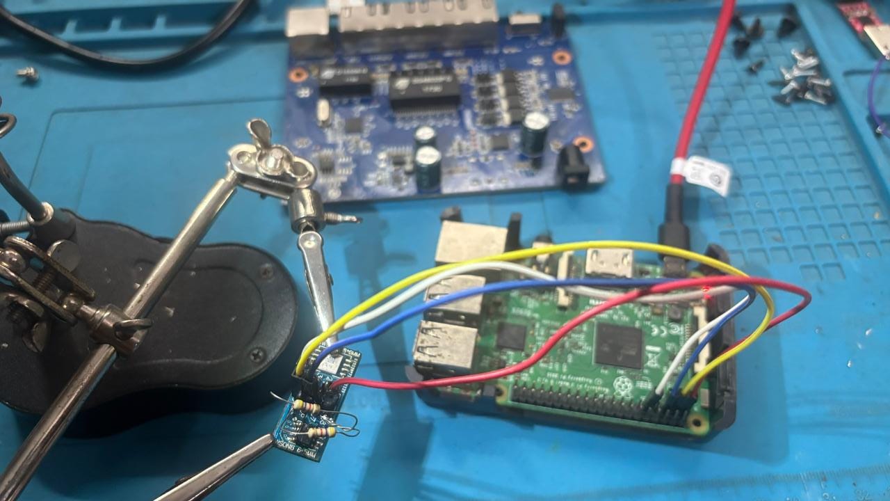 Connected and powered with Rpi3b+